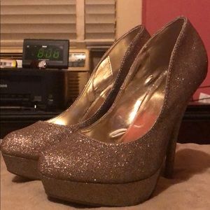 Forever 21 Multi-color glitter heel